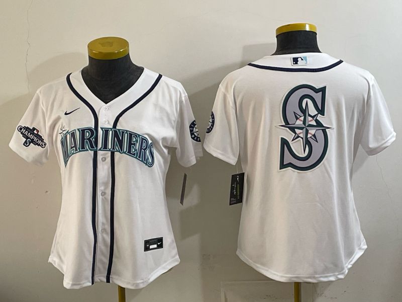 Youth 2026 Seattle Mariners Blank White Game Nike MLB Jersey style 0016->youth mlb jersey->Youth Jersey